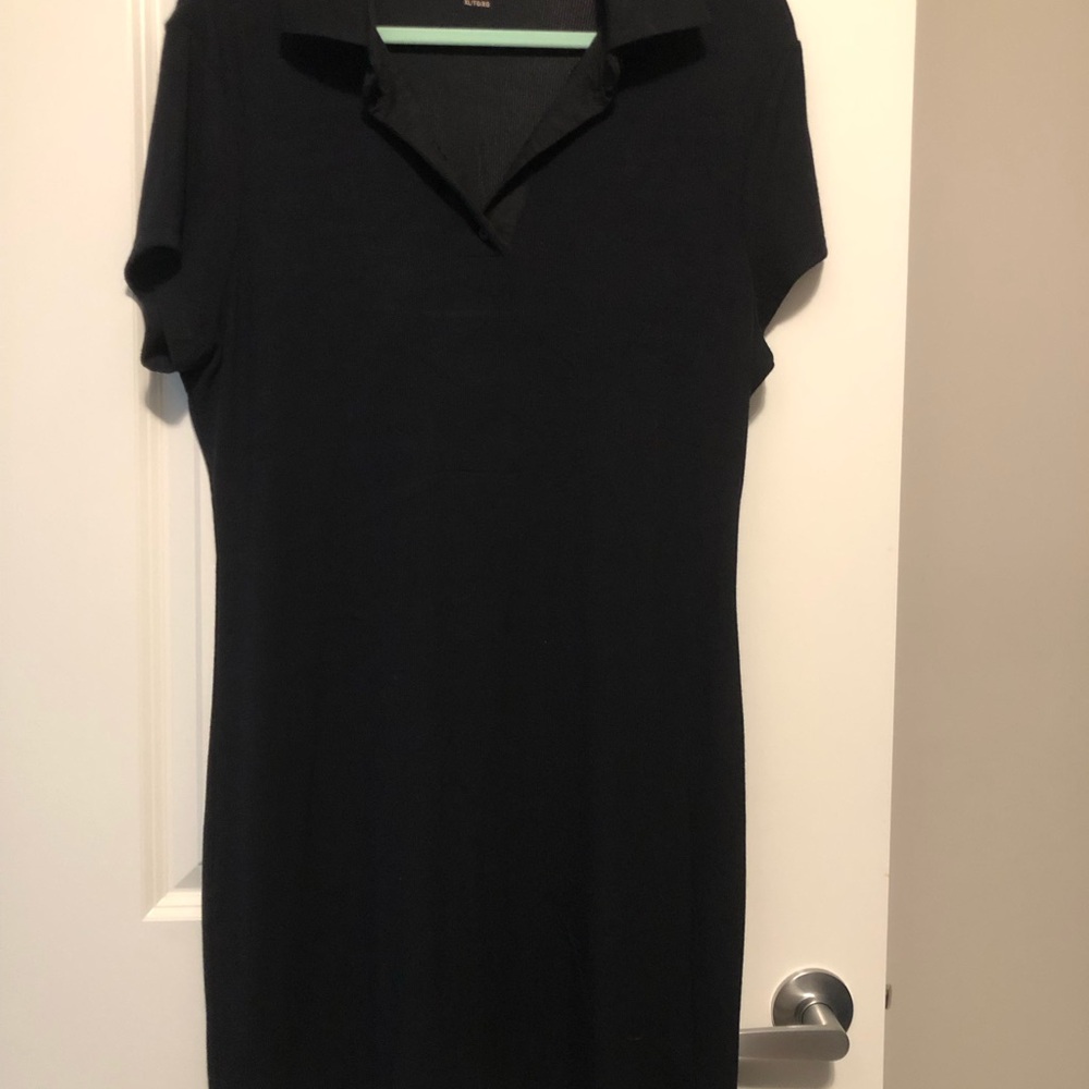 Classic Navy Polo Mini Dress
